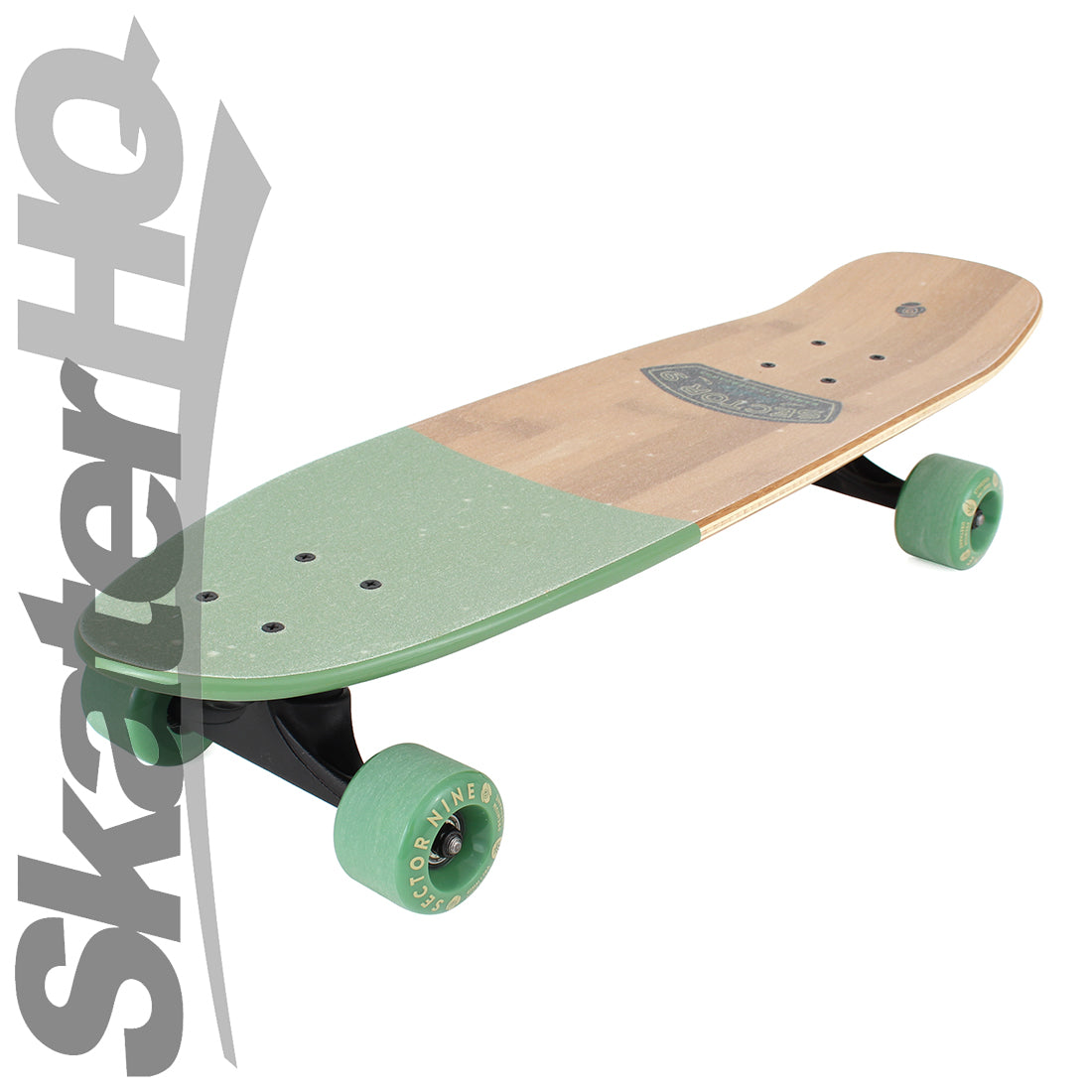 Sector 9 Bambino Bivy 26.5 Complete - Wood/Green Skateboard Compl Cruisers