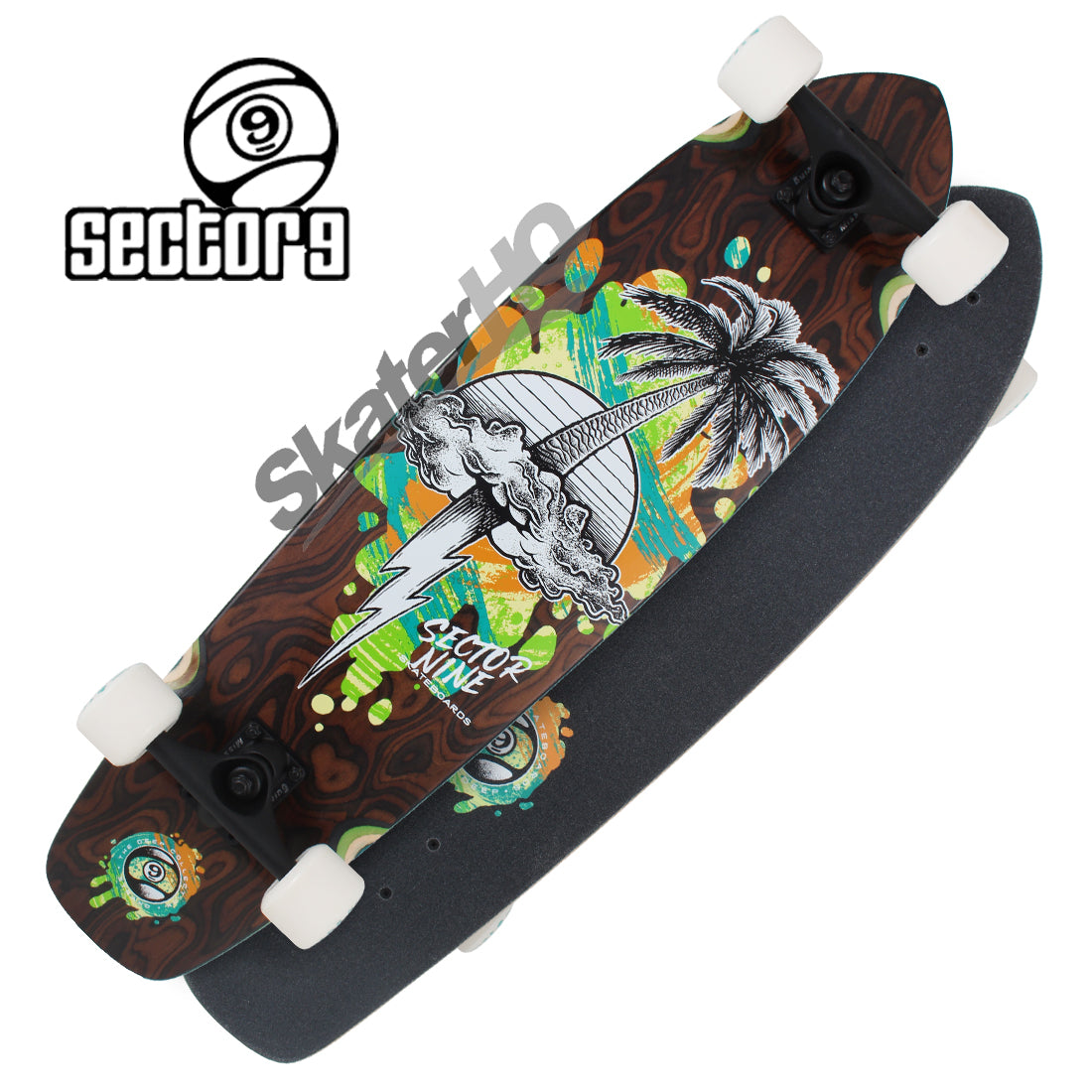 Sector 9 Strand Squall 34 Complete - Brown/Green Skateboard Completes Longboards