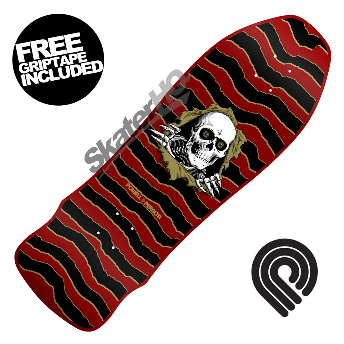 Powell Peralta GeeGah Ripper 9.75 Deck - Maroon Skateboard Decks Old School