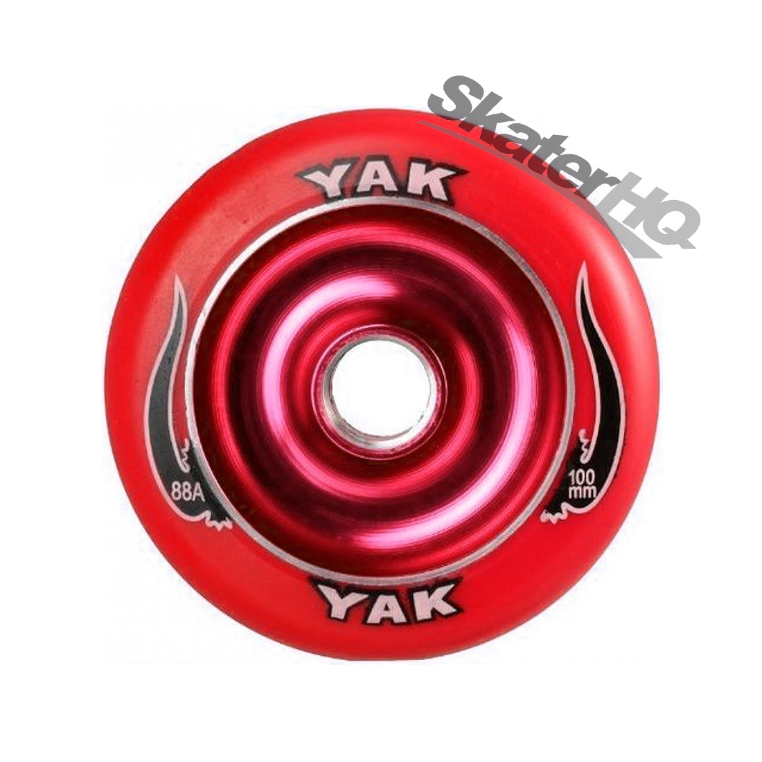 Yak Scat 100mm 88a Metalcore - Red Scooter Wheels