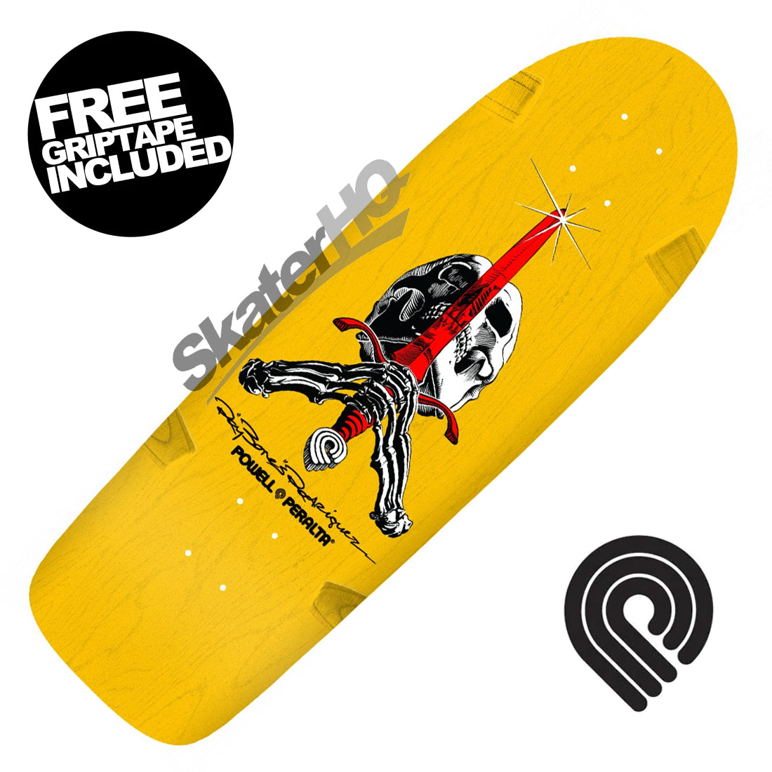Powell Peralta Rodriguez OG SAS 10.0 Deck - Yellow Skateboard Decks Old School