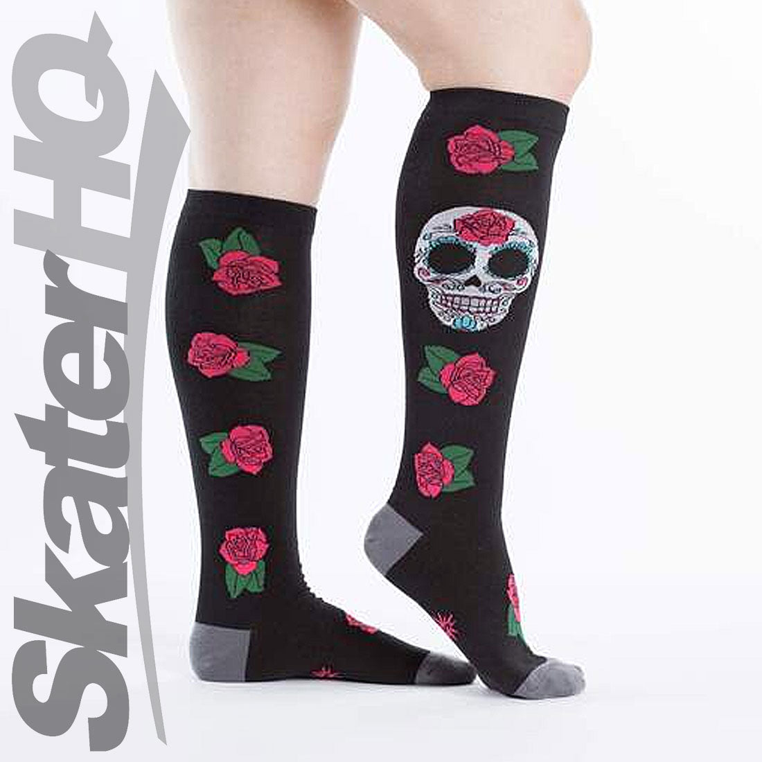 Sock It To Me - Sugar Skull - Stretch Knee High Socks Apparel Socks