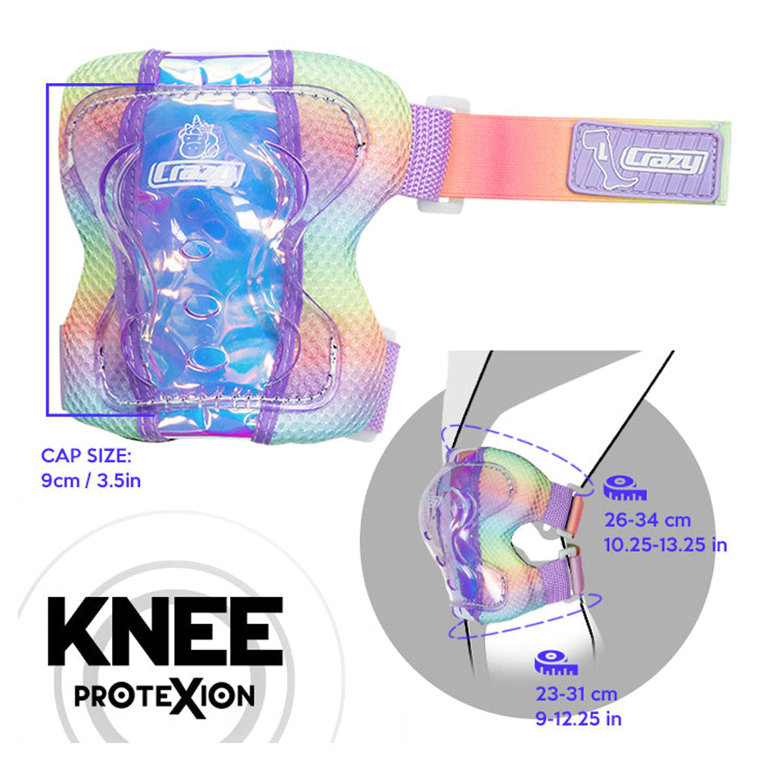 Crazy ProteXion Kids Tri-Pack - Rainbow Protective Gear