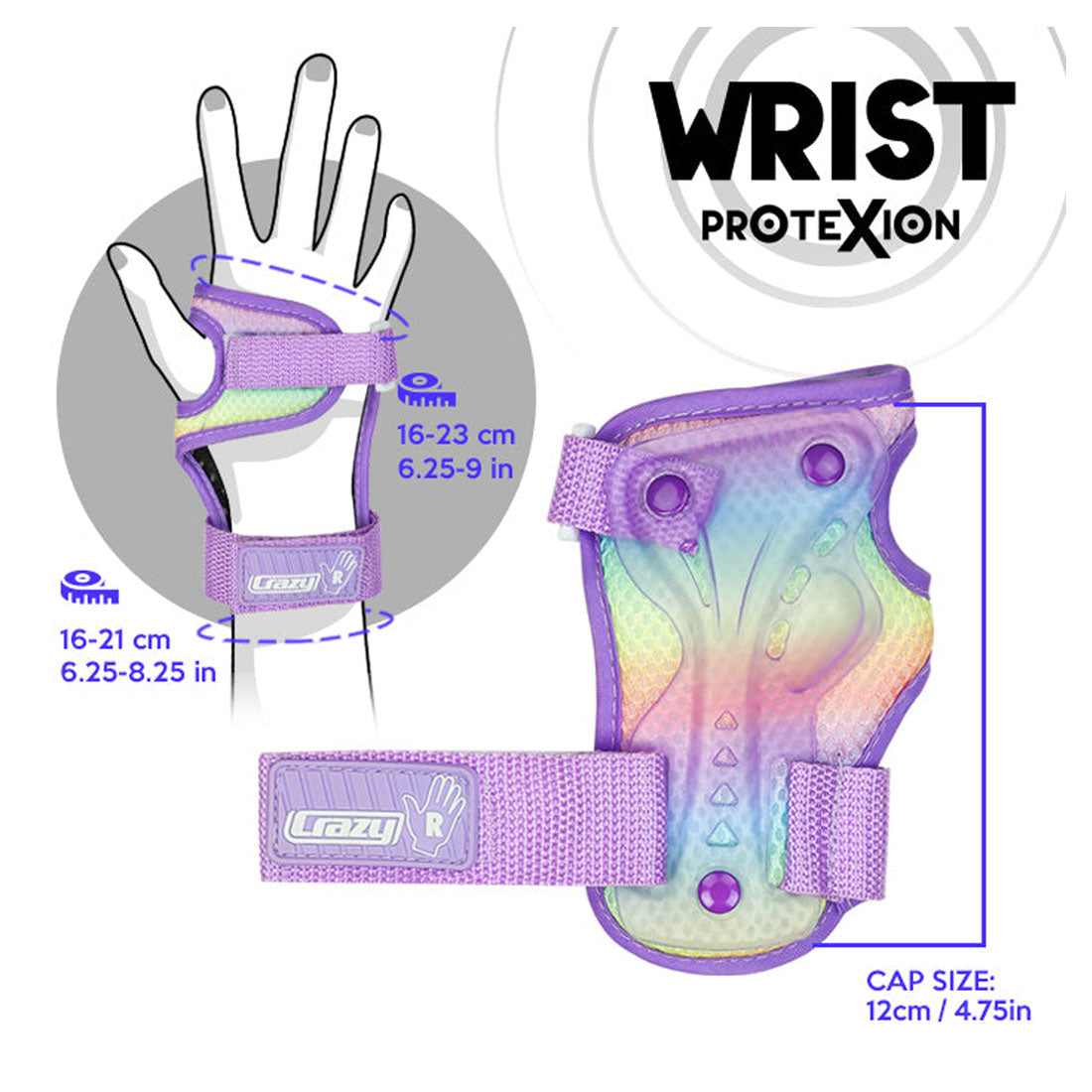 Crazy ProteXion Kids Tri-Pack - Rainbow Protective Gear