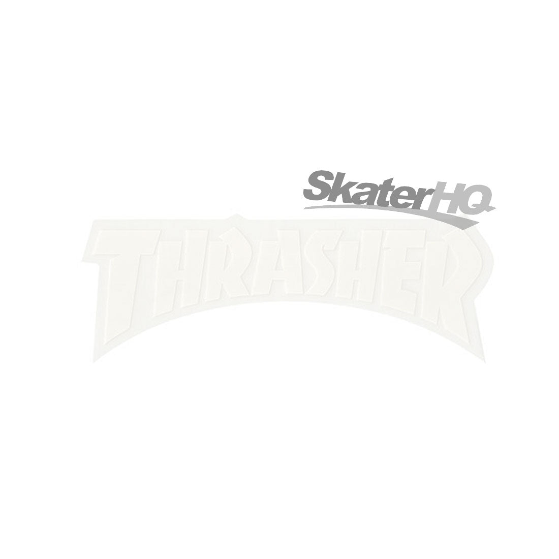 Thrasher Logo Mono Sticker - White Stickers
