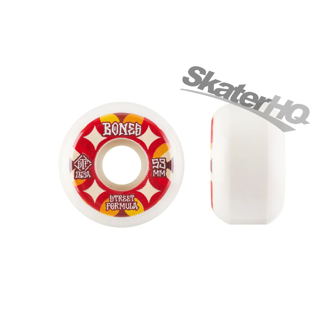 Bones STF V5 Sidecut 53mm 103a Retros - Red Skateboard Wheels