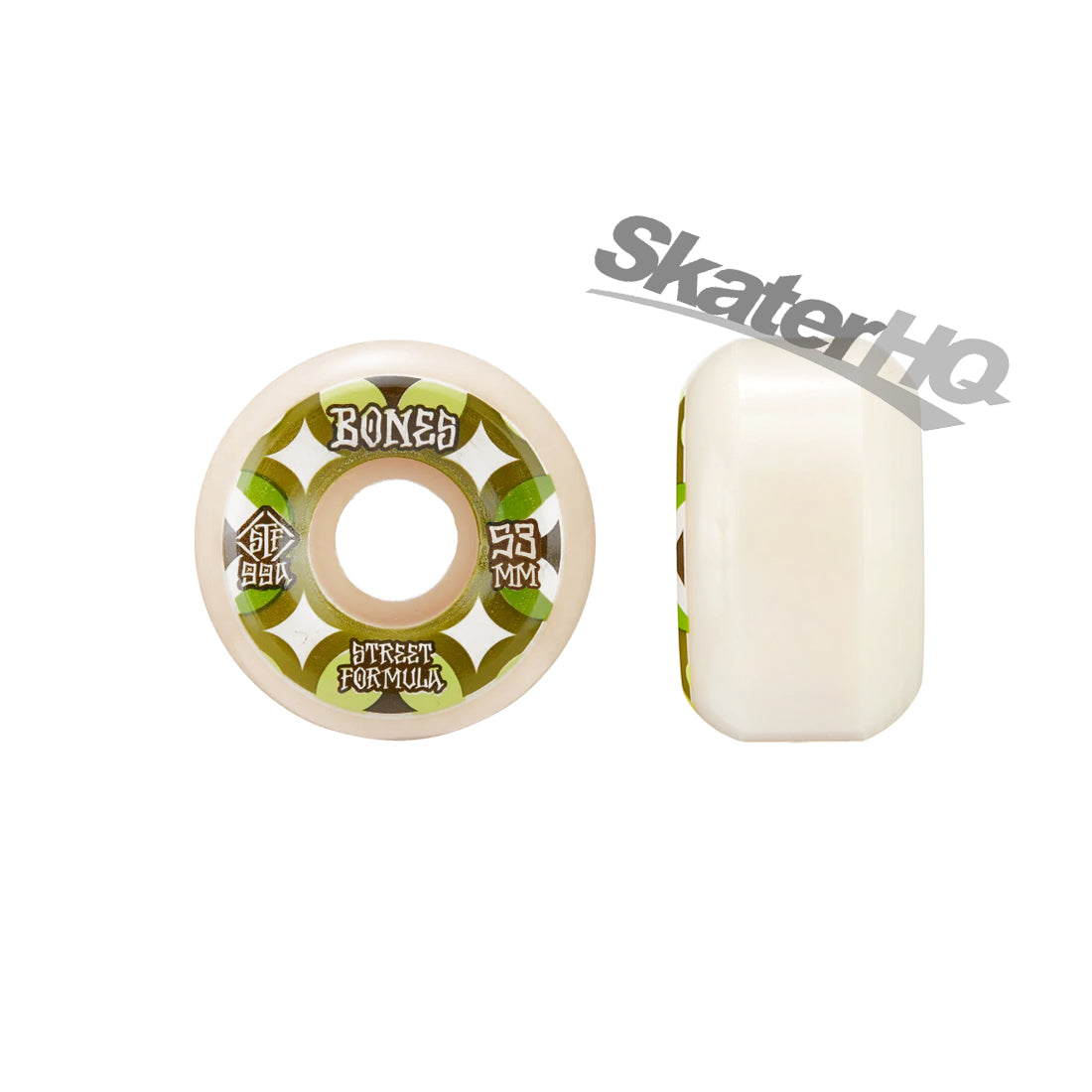 Bones STF V5 Sidecut 53mm 99a Retros - Green Skateboard Wheels