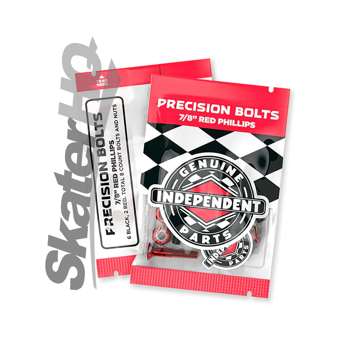 Independent 7/8 Phillip Hardware - Black/Red Skateboard Hardware and Parts