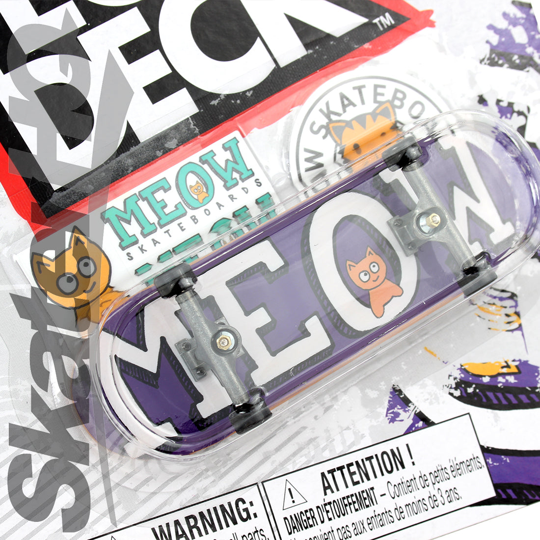 Tech Deck 2022 Series - Meow - Logo Purple Skateboard Accessories