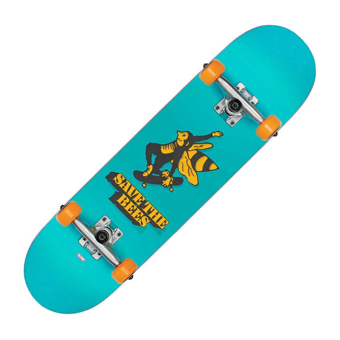 Globe Save The Bees 7.6 Mid Complete - Blue Skateboard Completes Modern Street