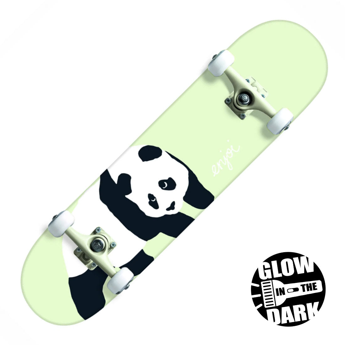 Enjoi Glow Panda FP 8.0 Complete Skateboard Completes Modern Street