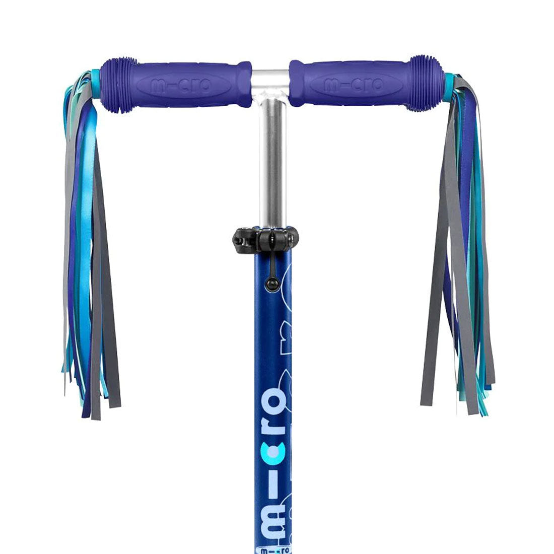 Micro Handle Bar Ribbons - Blue Reflective Scooter Accessories