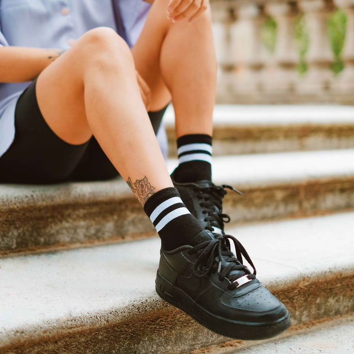 American Socks Back In Black - Ankle High Apparel Socks