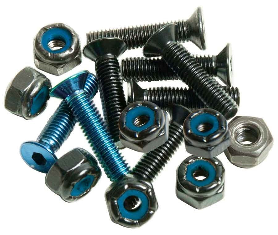 Andale 7/8in Allen Hardware 8pk - Blue Skateboard Hardware and Parts
