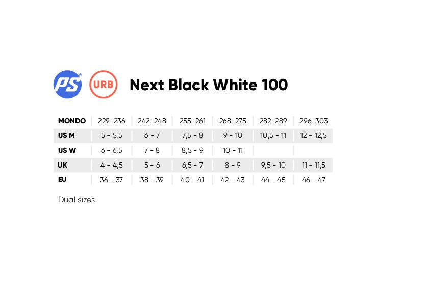 Powerslide Next 100 - Black/White Inline Rec Skates
