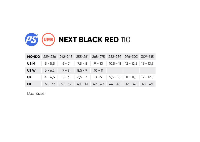 Powerslide Next 110 - Black/Red Inline Rec Skates