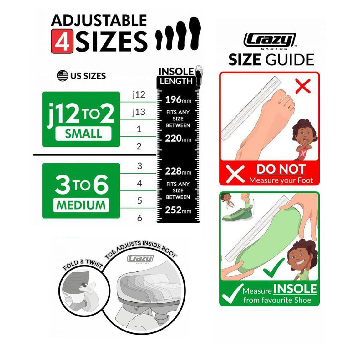 Crazy Retro Roller Purple - Kids Adjustable Roller Skates