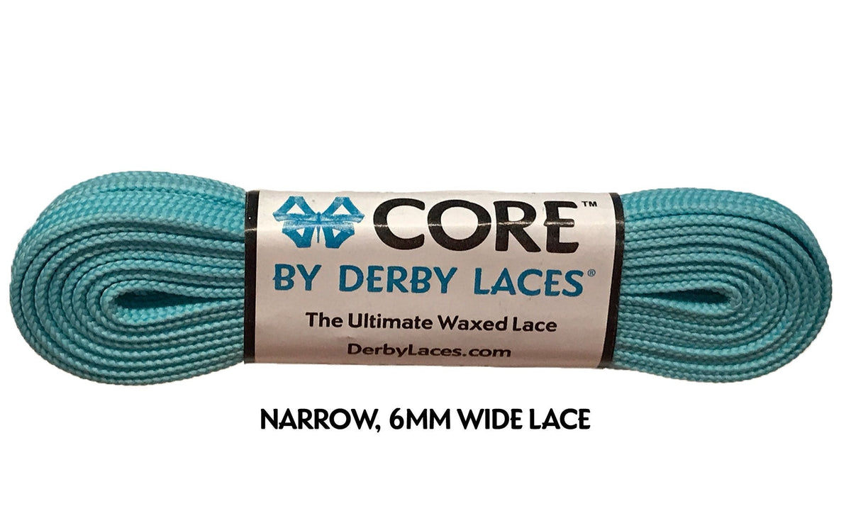 Derby Laces Core 54in Pair Aqua Spray Laces