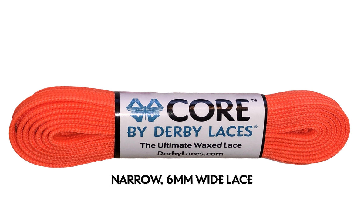 Derby Laces Core 54in Pair Fluorescent Orange Laces