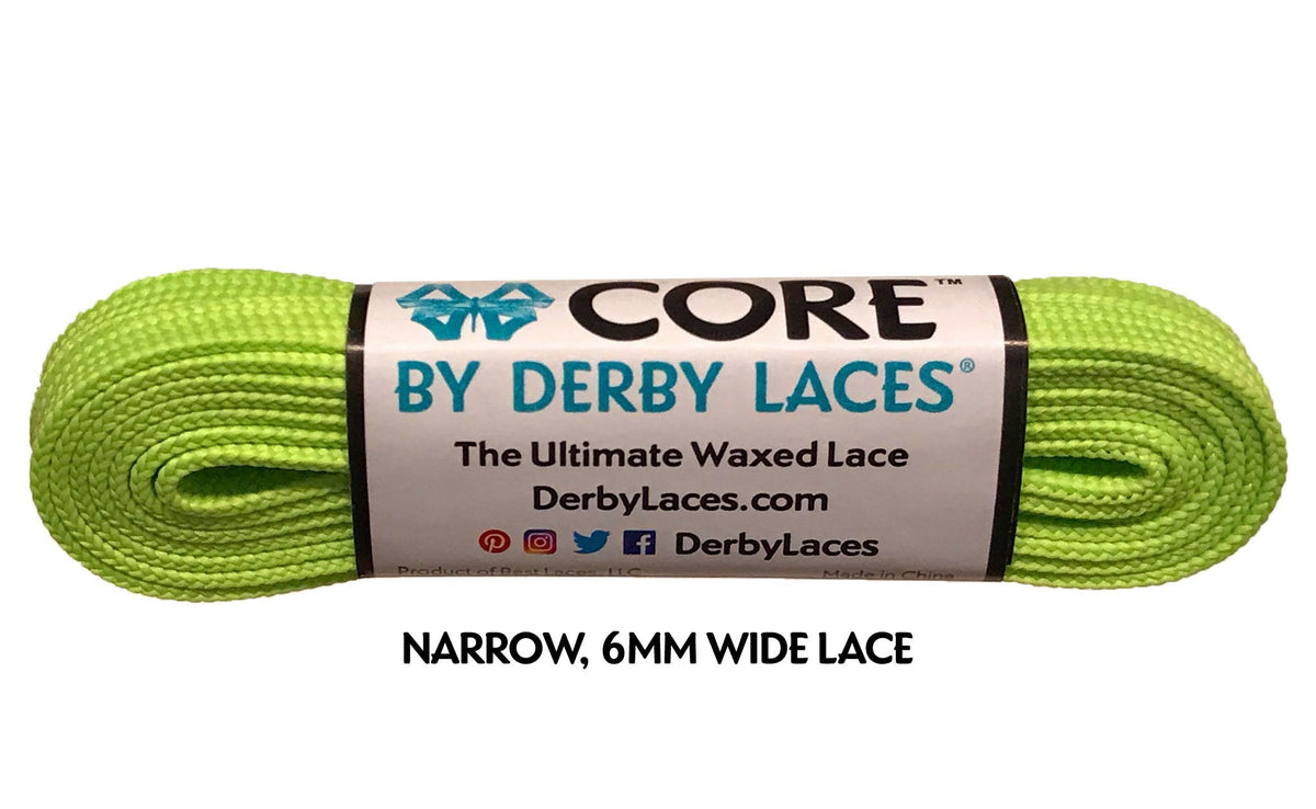 Derby Laces Core 72in Pair Lime Green Laces