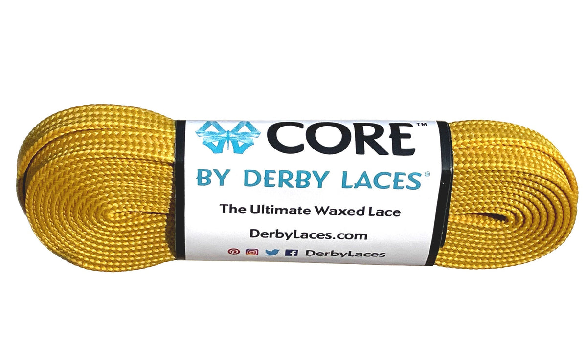 Derby Laces Core 108in Pair Mustard Yellow Laces