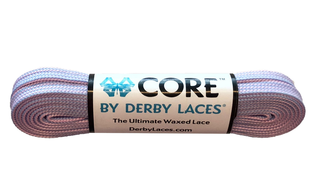 Derby Laces Core 84in Pair Pink Periwinkle Stripe Laces