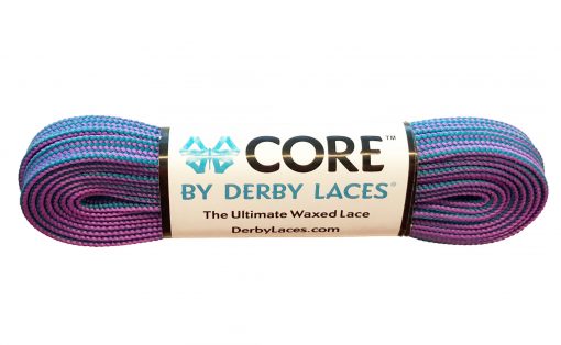 Derby Laces Core 120in Pair Purple Teal Stripe Laces