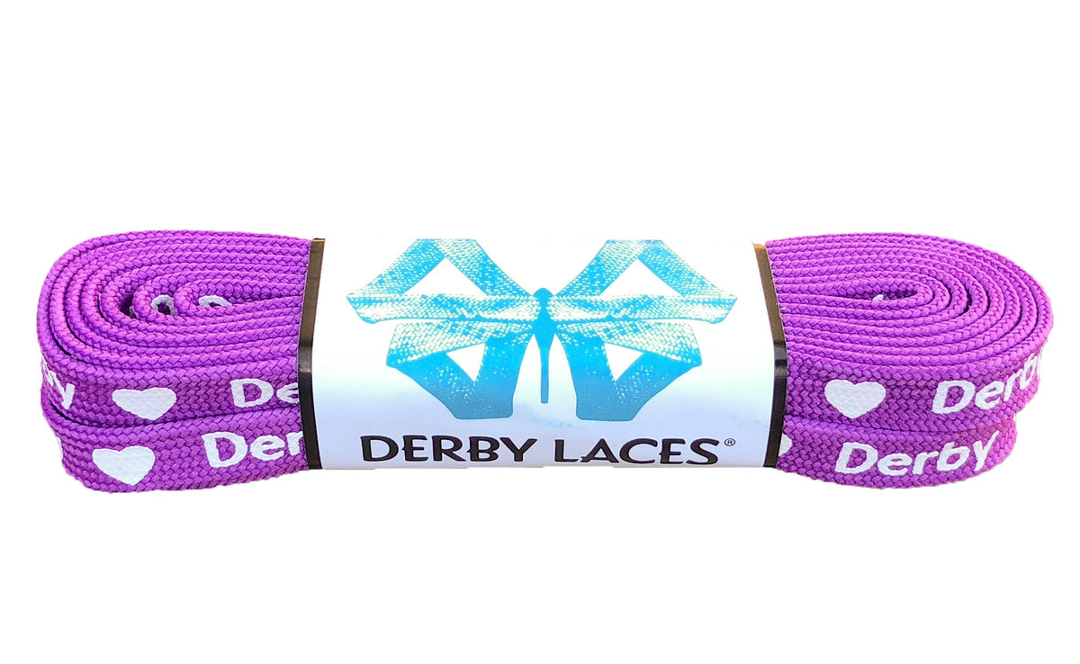 Derby Laces Waxed 72in Pair Purple (Heart Derby) Laces