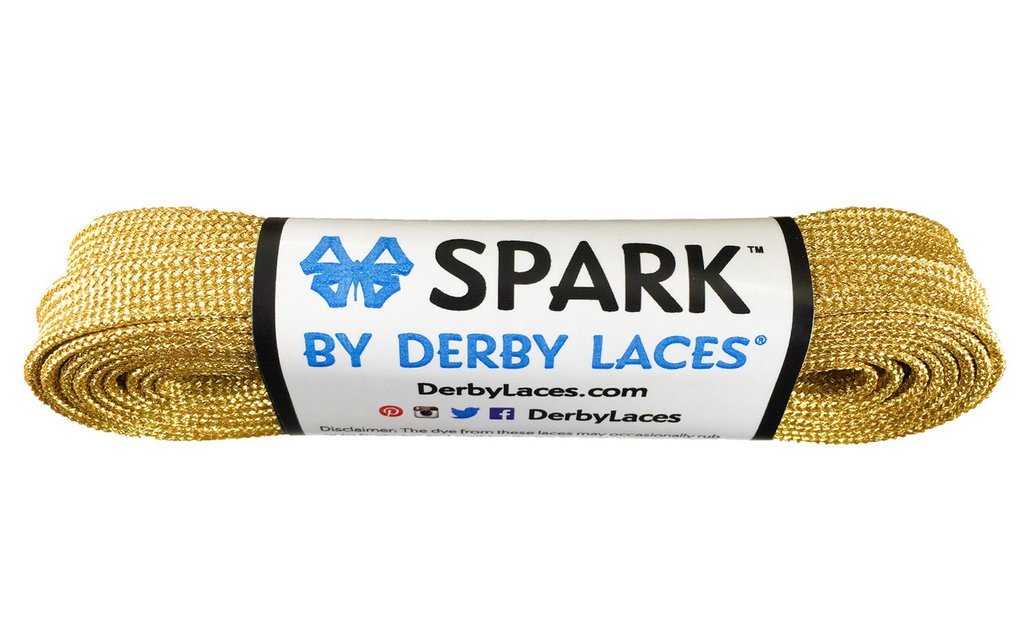 Derby Laces Spark 96in Pair Gold Laces