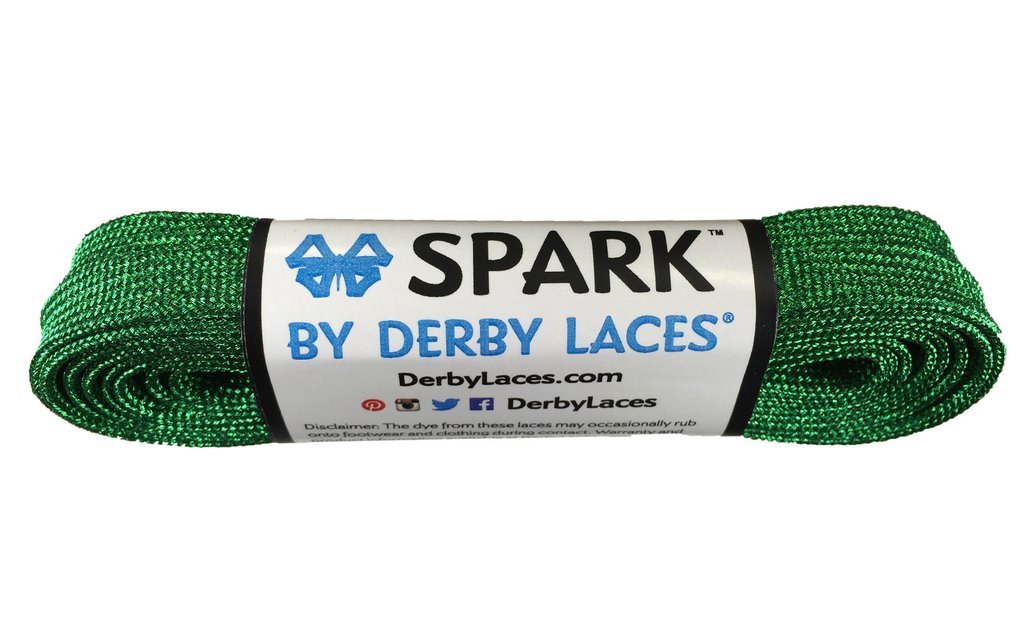 Derby Laces Spark 54in Pair Green Laces