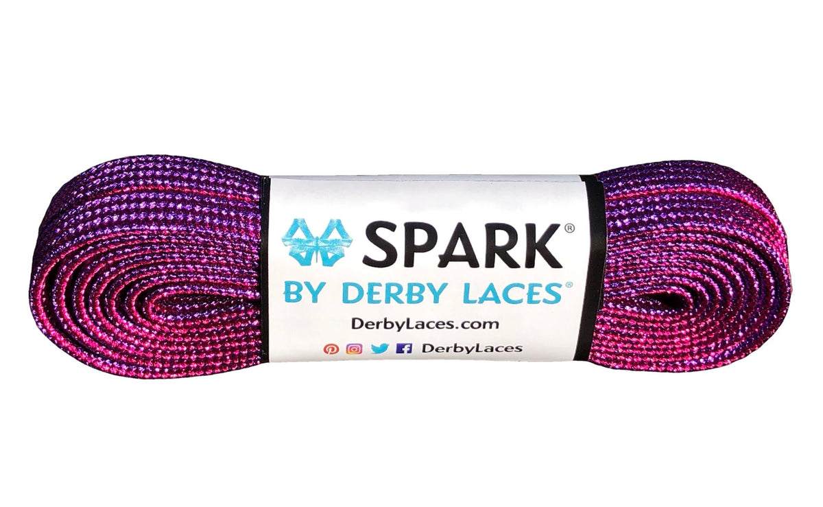Derby Laces Spark 72in Pair Pink Purple Stripe Laces