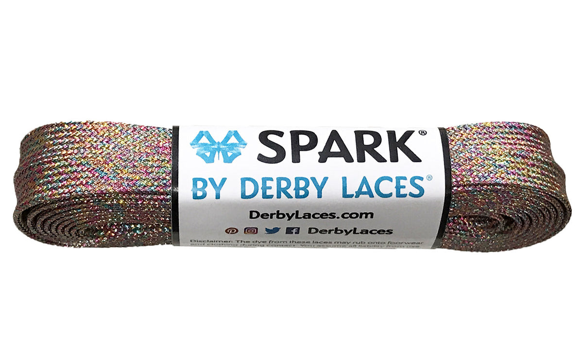 Derby Laces Spark 72in Pair Rainbow Mirage Laces