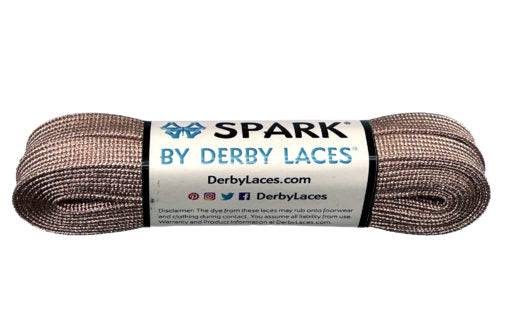 Derby Laces Spark 108in Pair Rose Gold Laces
