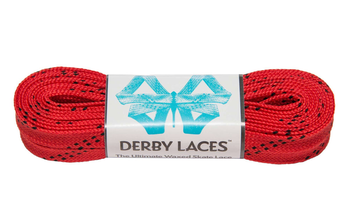 Derby Laces Waxed 120in Pair Red Laces