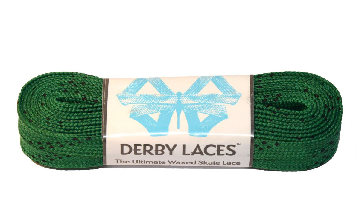 Derby Laces Waxed 96in Pair Kelly Green Laces