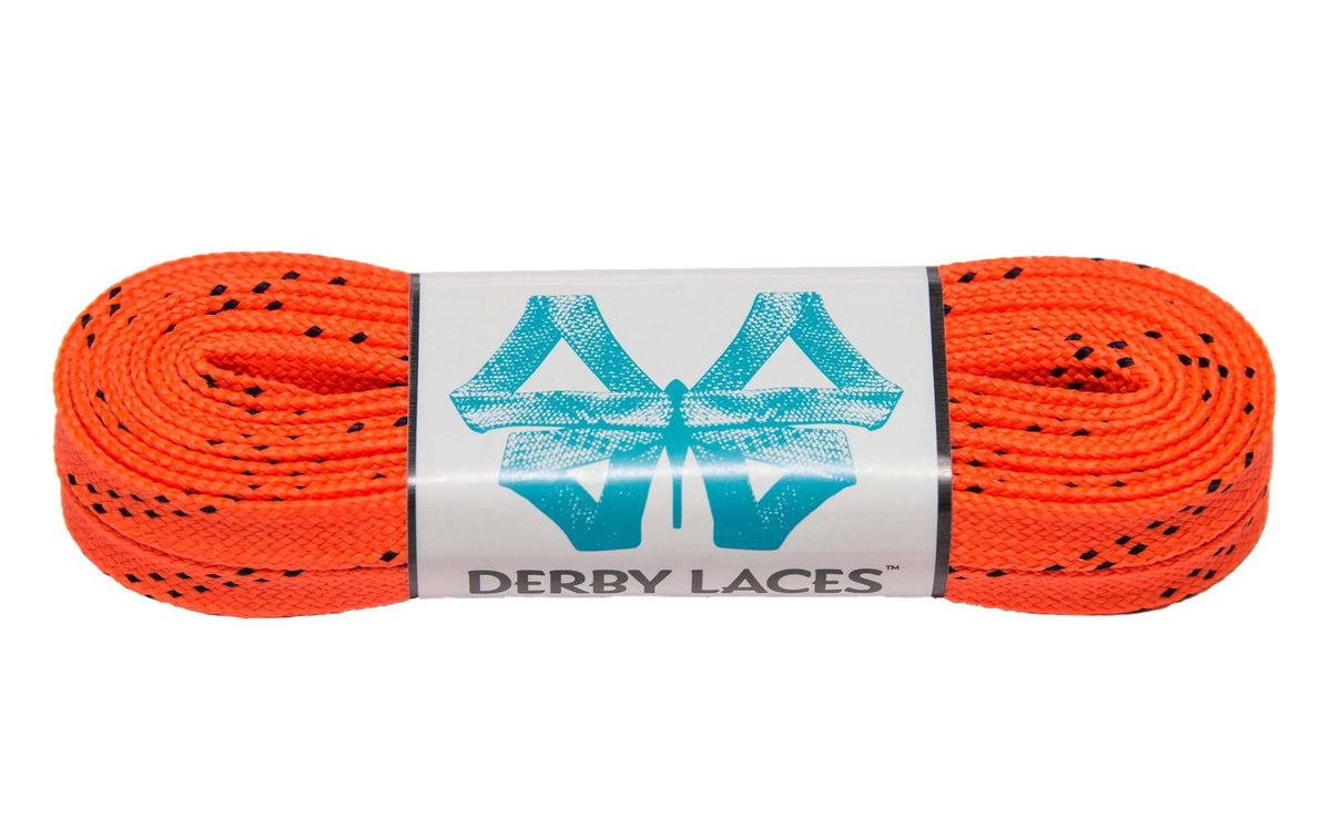 Derby Laces Waxed 96in Pair Orange Laces