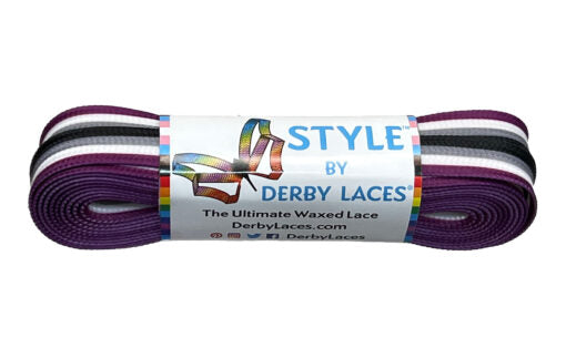 Derby Laces Pride Style 108in Pair ACE STRIPE Laces