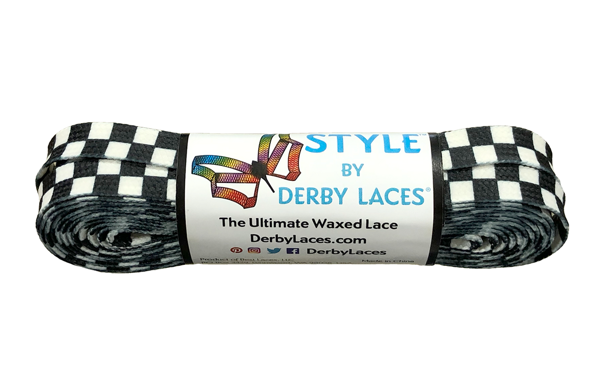 Derby Laces Style 54in Pair Checkered Laces