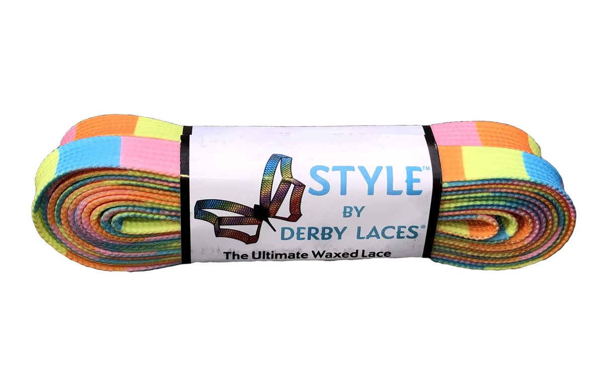 Derby Laces Style 108in Pair Summer Beach Block Laces