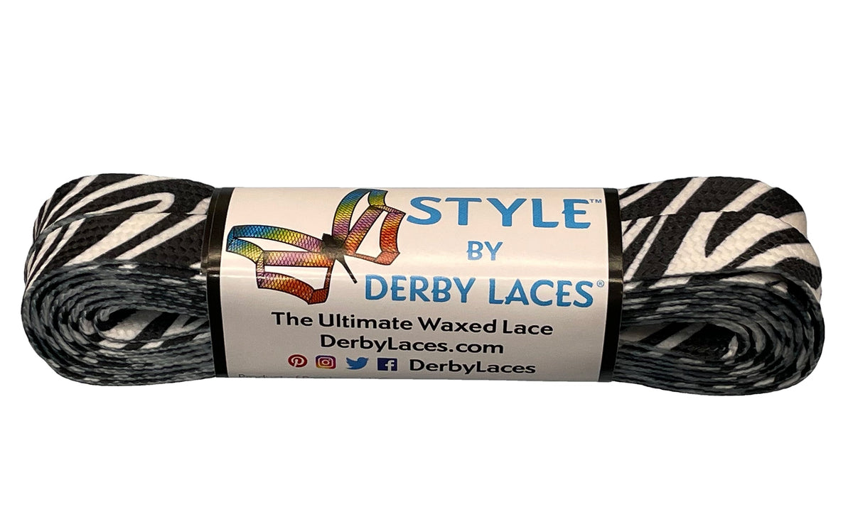 Derby Laces Style 108in Pair Zebra Laces