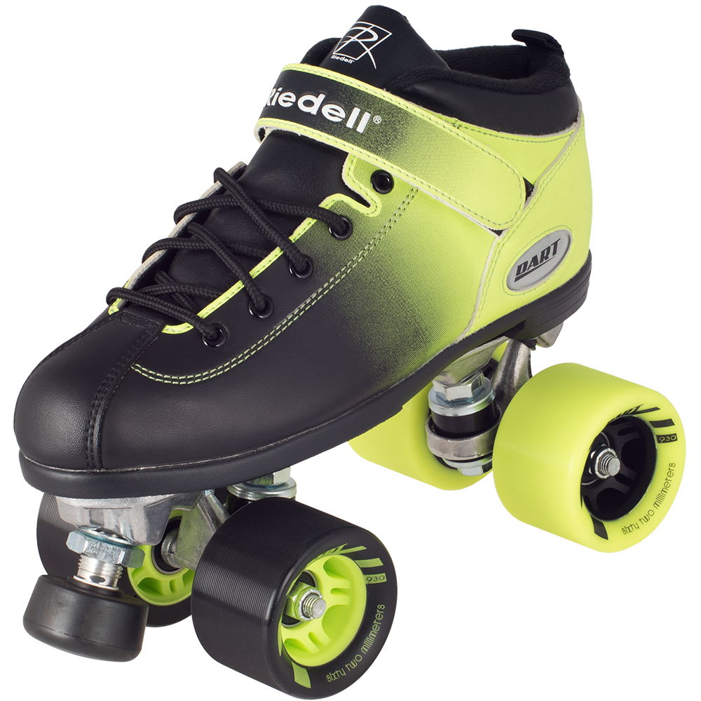 Riedell Dart Ombré - Black/Green Roller Skates