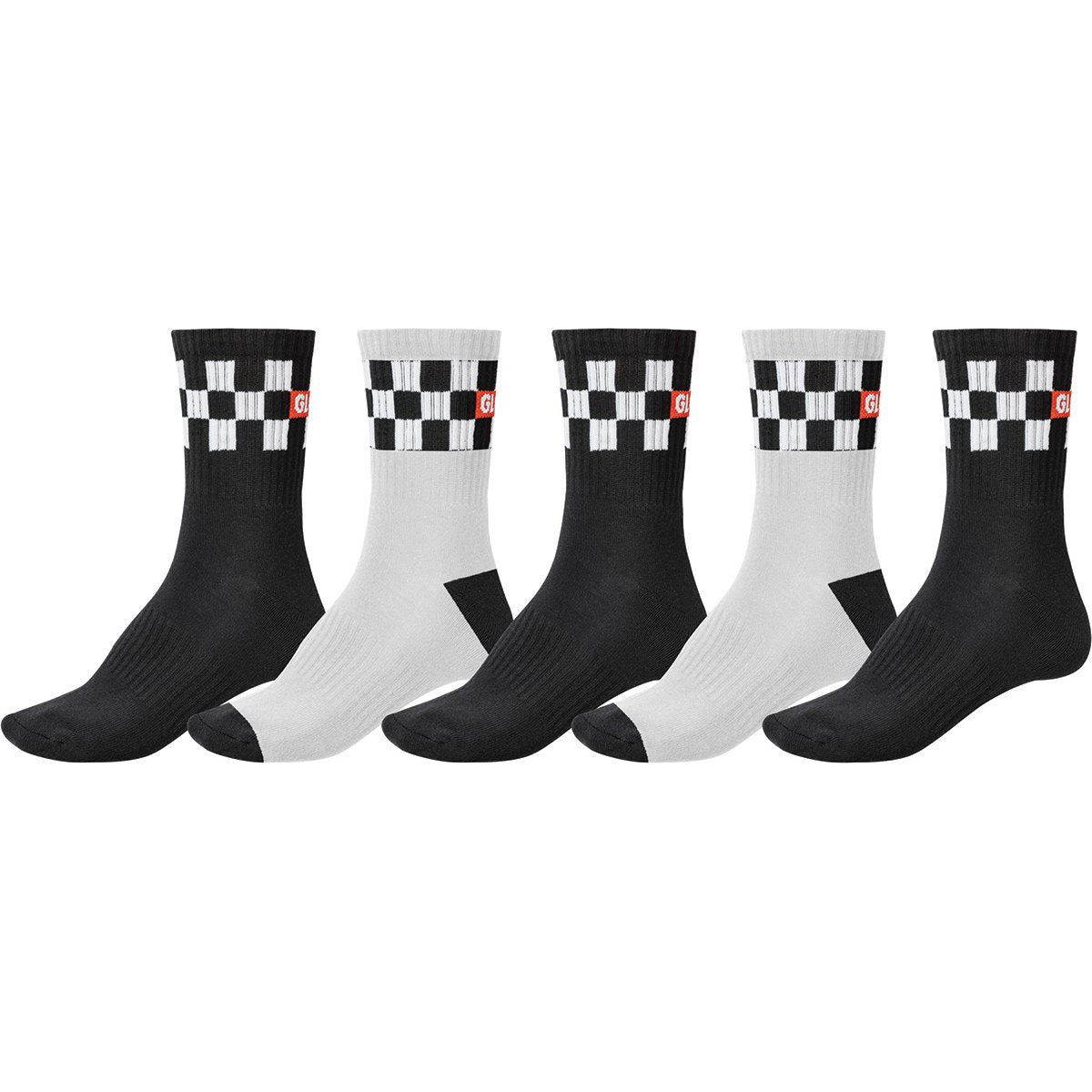 Globe Crew Socks 5pk - Checker Apparel Socks