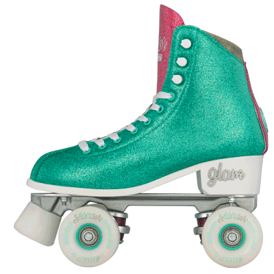 Crazy Disco Glam Teal/Pink - Adult Roller Skates