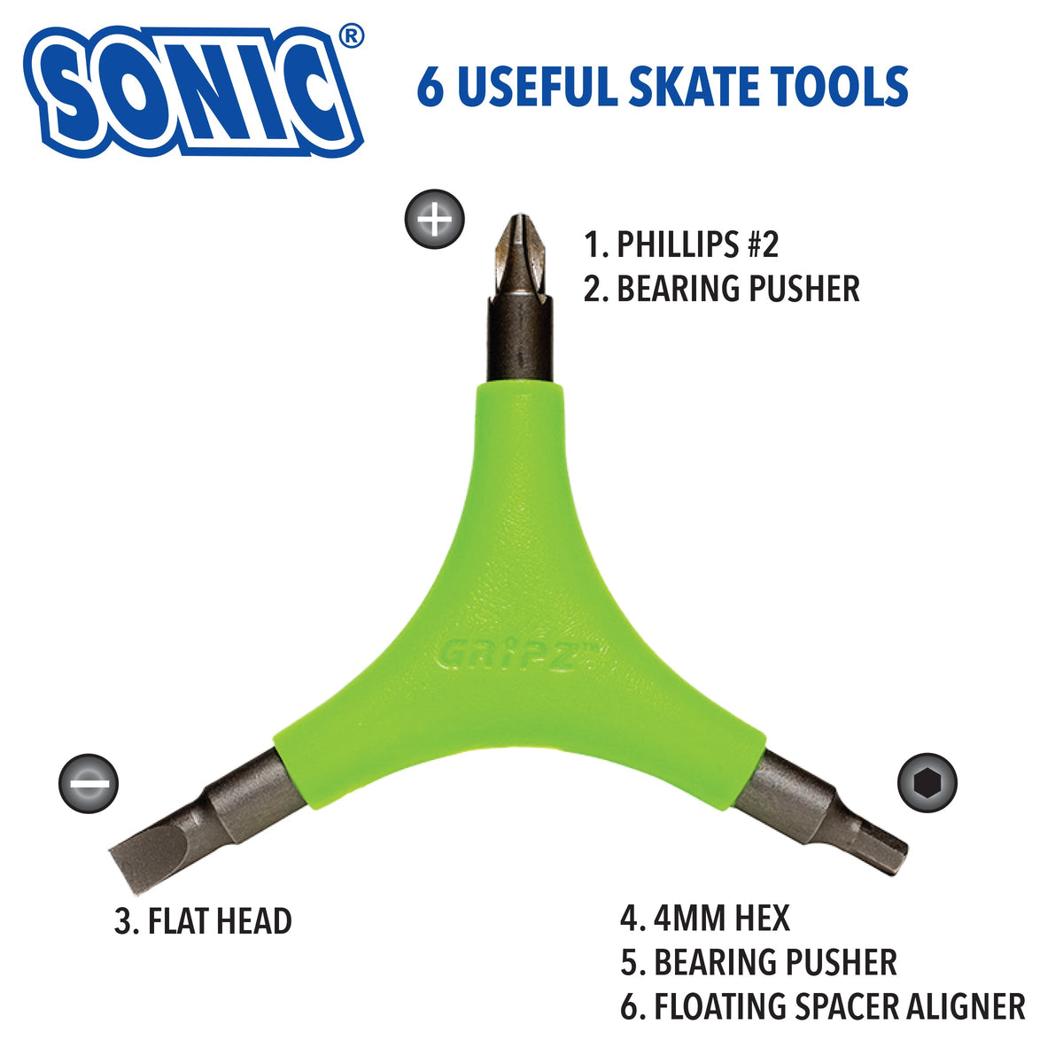 Sonic Gripz Tool Skate Tool