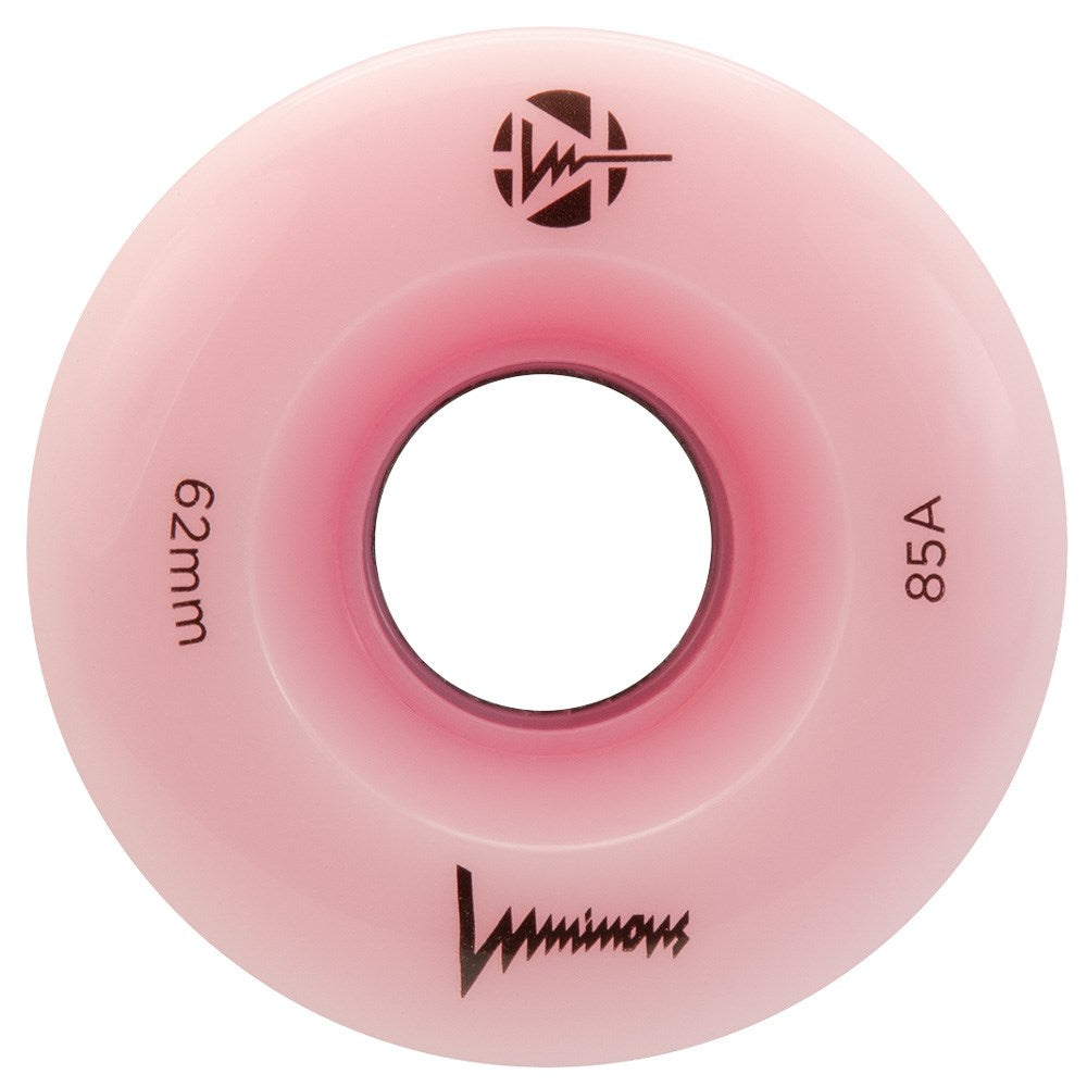 Luminous LED Quad Sixies Wheel 62mm 85a 4pk Flamingo Roller Skate Wheels