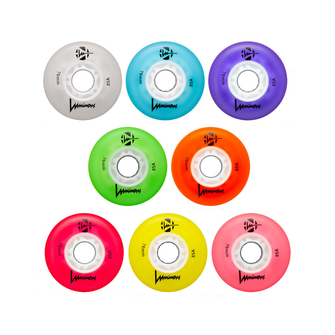 Luminous LED Inline 76mm 85a 4pk Inline Rec Wheels
