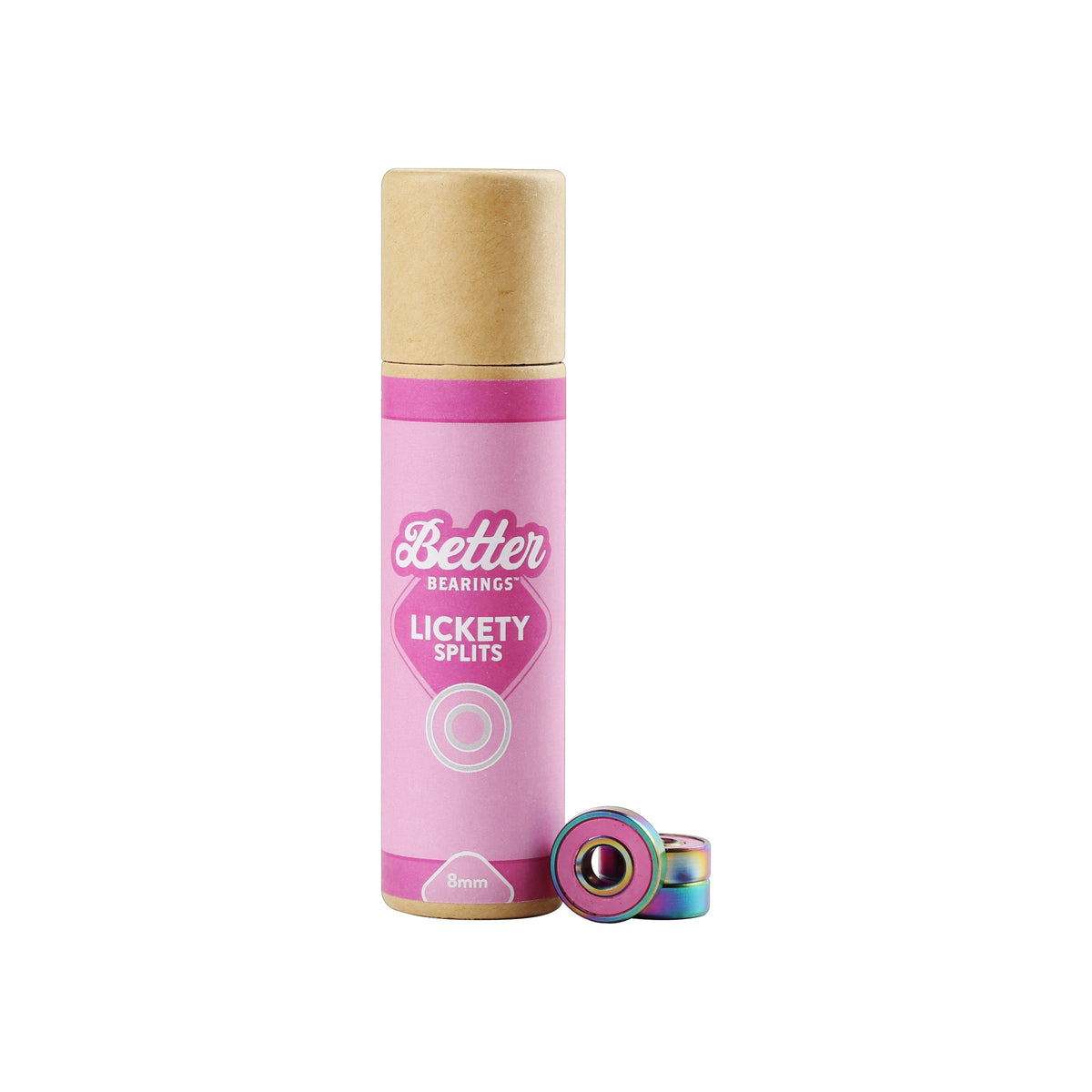 Better Bearings Lickety Splits 8mm 16pk Pink Inline and Quad Bearings
