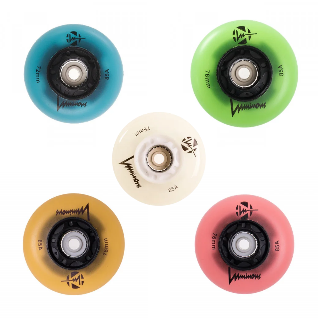 Luminous Glow LED Inline 76mm 85a 4pk Inline Rec Wheels