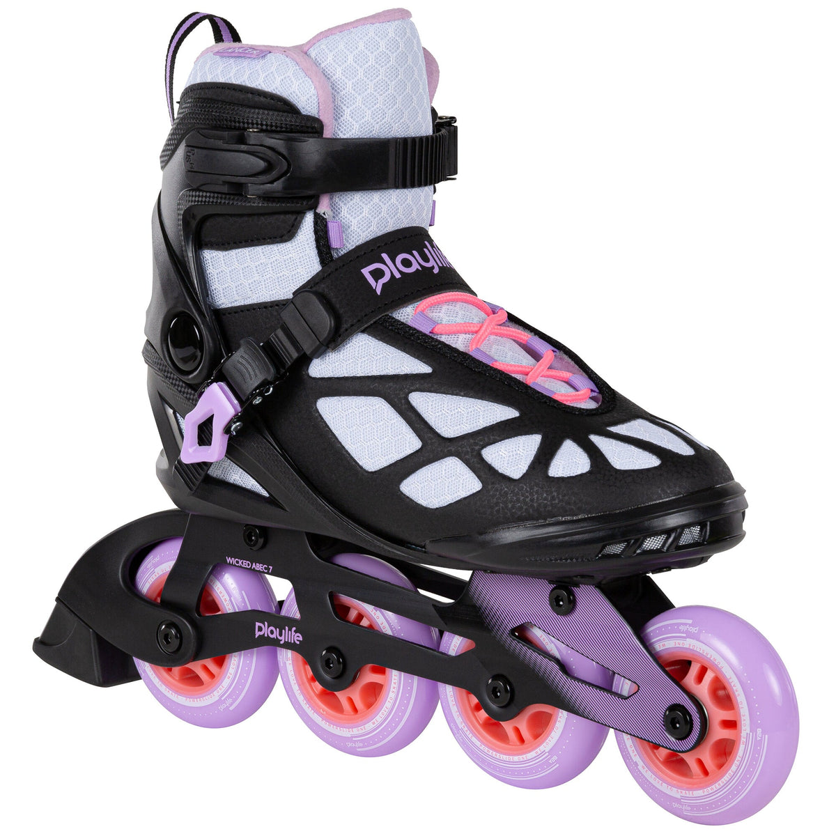 Playlife Lancer 84 Skate - White/Purple Inline Rec Skates