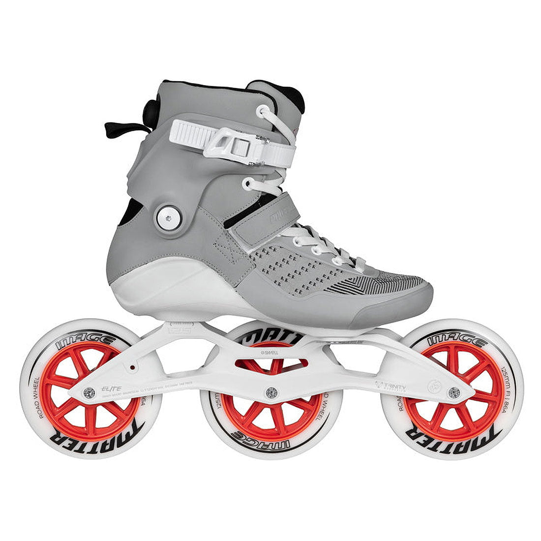 Powerslide Swell 125 Road - Grey 12-12.5US | EU46-47 | 29.6-30.3 CM Inline Rec Skates